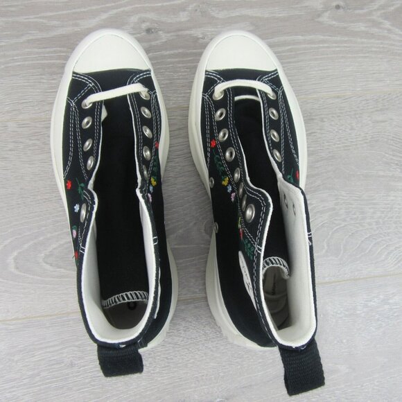 Converse Run Star Hike HI Embroidered Floral Womens Size 9.5 Sneaker NEW - Picture 10 of 16